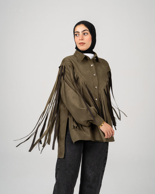 Sage Fringe Delight Jacket